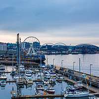 Buy canvas prints of Early Morning on Seattle Waterfront by Darryl Brooks