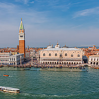 Buy canvas prints of Ferry Past Saint Marks Square by Darryl Brooks