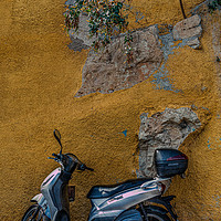 Buy canvas prints of Scooter in Villiefrance by Darryl Brooks