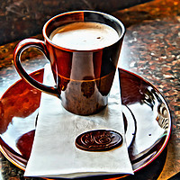 Buy canvas prints of Hot Chocolate from Chocolat in Victoria by Darryl Brooks