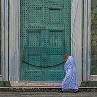 Buy canvas prints of Olivetan Monk in Florence by Darryl Brooks