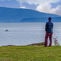 Buy canvas prints of Man and His Dog by Darryl Brooks