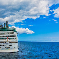Buy canvas prints of Adventure of the Seas in Curacao by Darryl Brooks