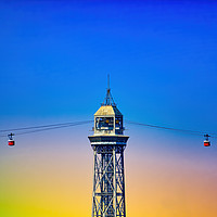 Buy canvas prints of Port Cable Car in Barcelona by Darryl Brooks