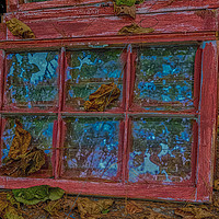 Buy canvas prints of Red Painted Windows by Darryl Brooks
