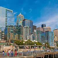 Buy canvas prints of Seattle Skyline from Waterfront by Darryl Brooks