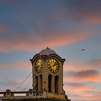 Buy canvas prints of Clock Tower at Dusk by Darryl Brooks