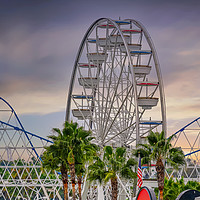 Buy canvas prints of Long Beach Ferris Wheel by Darryl Brooks
