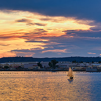 Buy canvas prints of Sailboat at Sunset by Darryl Brooks