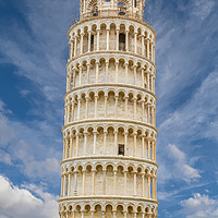 Buy canvas prints of Pisa Tower Under Clouds by Darryl Brooks