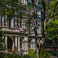 Buy canvas prints of Old City Hall Through the Trees by Darryl Brooks