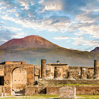 Buy canvas prints of Vesuvius and Pompeii by Darryl Brooks