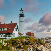 Buy canvas prints of Portland Head Lighthouse at Dusk by Darryl Brooks