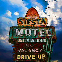 Buy canvas prints of Siesta Motel Art by Darryl Brooks