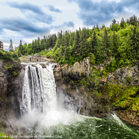 Buy canvas prints of Snoqualmie Falls and Lodge in Summer by Darryl Brooks