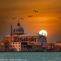 Buy canvas prints of Venice Church Beyond Channel by Darryl Brooks