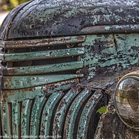 Buy canvas prints of Old Rusty Green Truck by Darryl Brooks