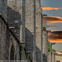 Buy canvas prints of Old Stone Columns and Walls in Barcelona by Darryl Brooks
