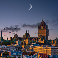 Buy canvas prints of Quebec City in Blue Evening Light by Darryl Brooks