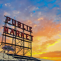 Buy canvas prints of Seattle Public Market by Darryl Brooks