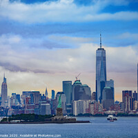 Buy canvas prints of Statue of Liberty and Manhattan by Darryl Brooks