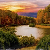 Buy canvas prints of Autumn Lake by Darryl Brooks