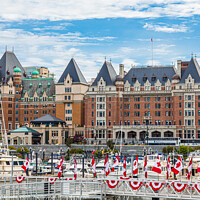 Buy canvas prints of The Empress Hotel Across the Harbor by Darryl Brooks