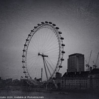 Buy canvas prints of The London Eye by Darryl Brooks