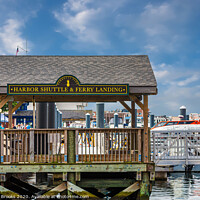 Buy canvas prints of Perrotti Park Harbor Shuttle and Ferry Landing in Newport by Darryl Brooks