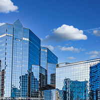 Buy canvas prints of Massive Blue Financial Center by Darryl Brooks