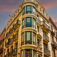 Buy canvas prints of Corner Building with Round Windows by Darryl Brooks