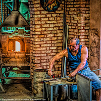 Buy canvas prints of Glass Blower in Murano by Darryl Brooks