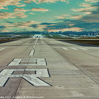 Buy canvas prints of Departing Runway 8R by Darryl Brooks