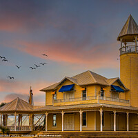 Buy canvas prints of Pavilion House and Tower at Dusk by Darryl Brooks
