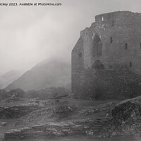 Buy canvas prints of Dolbadarn Castle by Derek Hickey