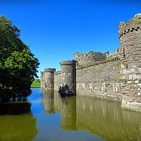 Buy canvas prints of Beaumaris Castle Anglesey  by Derek Hickey