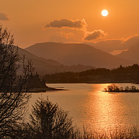 Buy canvas prints of Sunrise over Loch Awe by Derek Hickey
