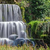 Buy canvas prints of Bowood House Waterfall by Derek Hickey