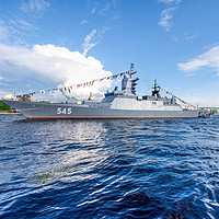 Buy canvas prints of Corvette Stoykiy Navy of Russia  by Dobrydnev Sergei
