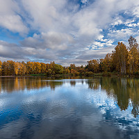 Buy canvas prints of A cold cloudy autumn day by Dobrydnev Sergei