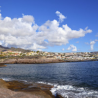 Buy canvas prints of Coastal view of Costa Adeje in Tenerife by Valentina Severinova