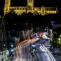 Buy canvas prints of Lincoln Cathedral Traffic Trail by John Lawrence