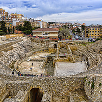 Buy canvas prints of Spain, Tarragona, ancient Roman amphitheater by Alexander Ov