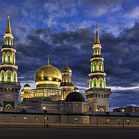 Buy canvas prints of The new building of a mosque in Moscow by Alexander Ov