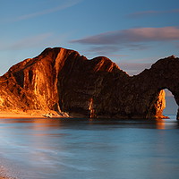 Buy canvas prints of Durdle Door sunset by Richard Sealy