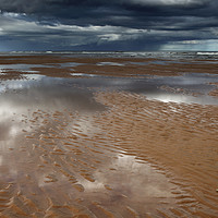 Buy canvas prints of reflections, balmedie beach by Craig MacKenzie