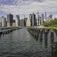 Buy canvas prints of The Manhattan skyline from Brooklyn Park by Jon Jones
