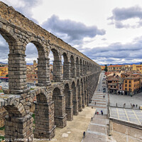 Buy canvas prints of Roman Aqueduct at Segovia in Spain  by Jon Jones