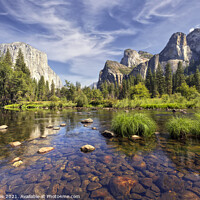 Buy canvas prints of The River Merced in Yosemite, California  by Jon Jones