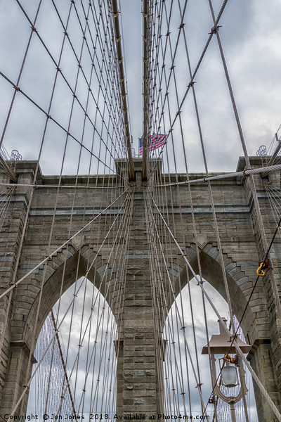 The Brooklyn Bridge, New York Picture Board by Jon Jones
